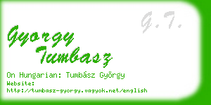 gyorgy tumbasz business card